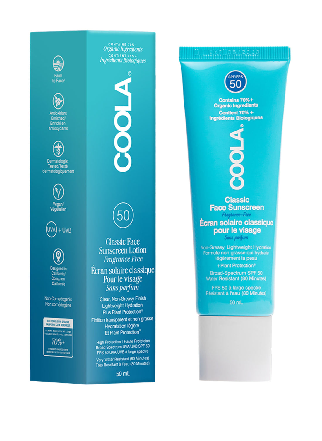 Lotion Visage classique FPS 50 sans parfum - COOLA